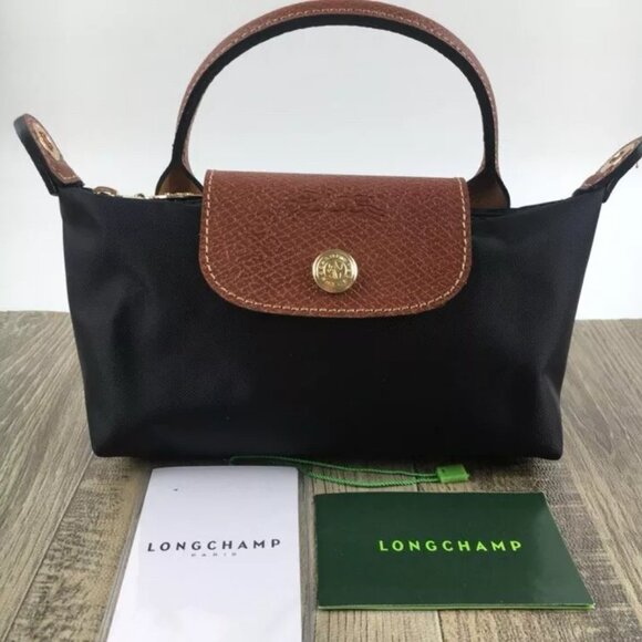 Longchamp Black and Brown Tote Bag - Picture 6 of 8